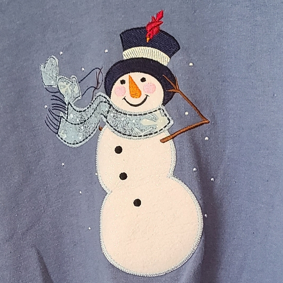 (1041) MC Sportswear, Woman's Novelty Long Sleeve  Winter Theme Sweat Shirt - Picture 3 of 6